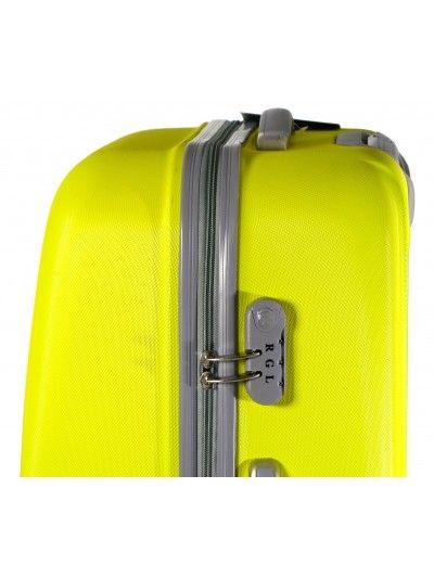 Średnia walizka na kółkach MAXIMUS 222 ABS żółta
